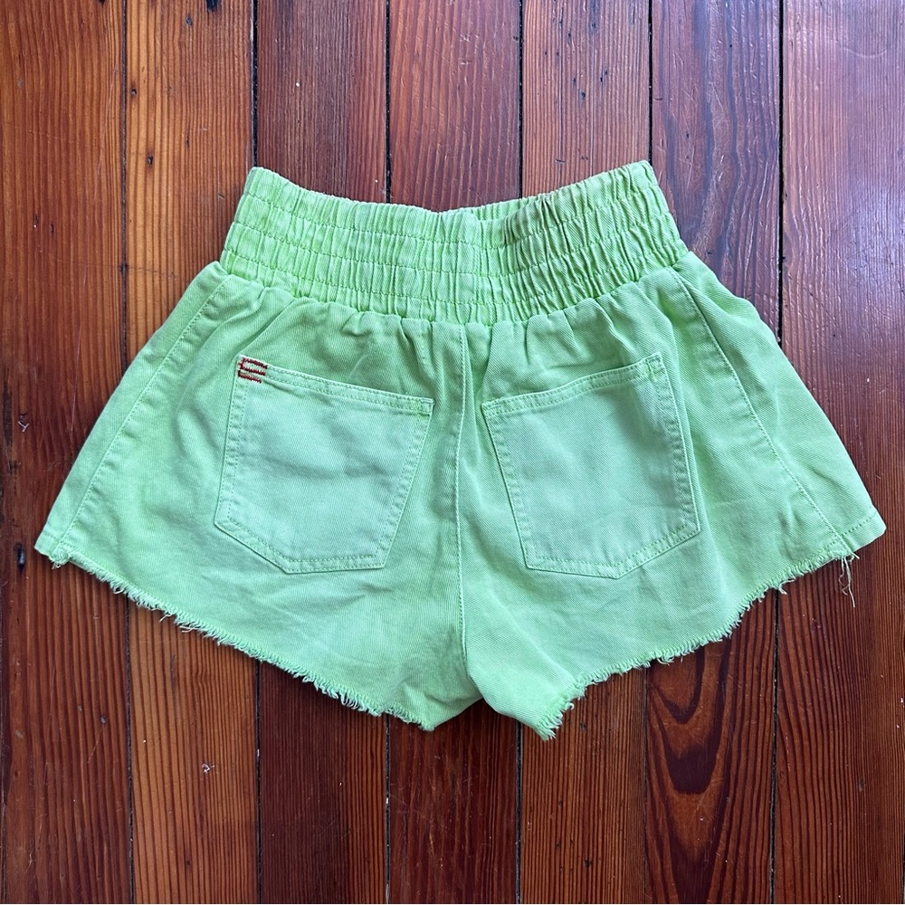 BDG Pull On Denim Boxer Short in Lime XS - Picture 4 of 7